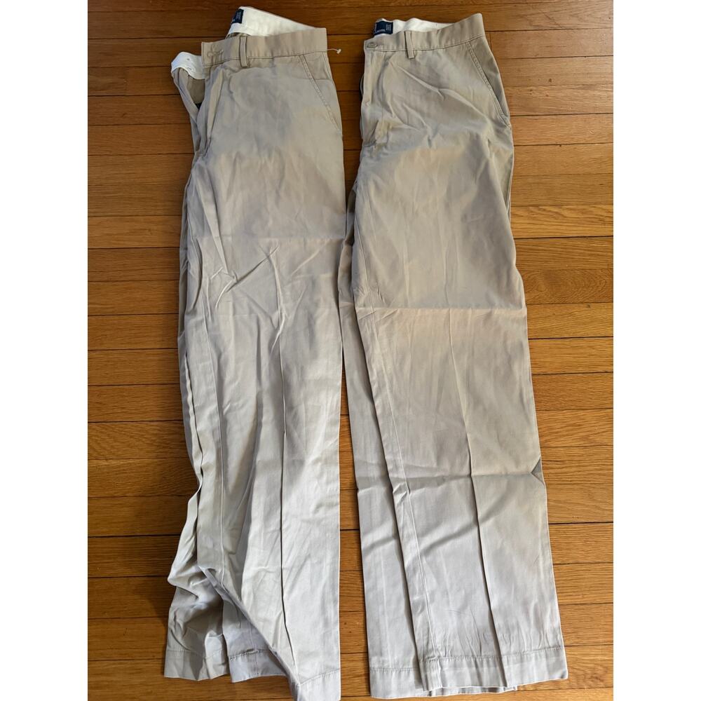 Mens 32x 32 Polo Ralph Lauren Khaki Dress Pants - 2pc Lot